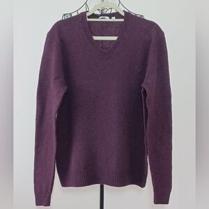 Uniglo Purple V- Neck Wool Sweater- Soft& Durable